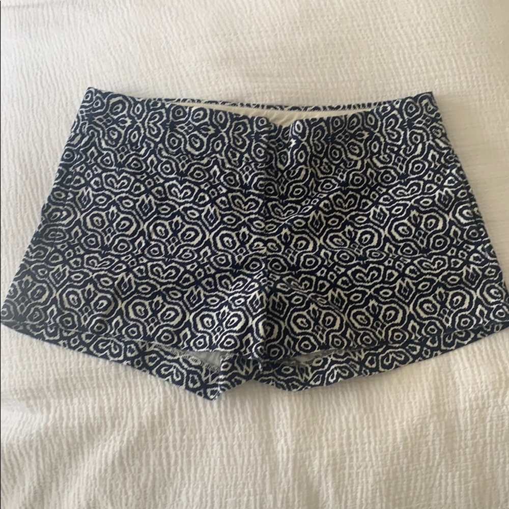 JCrew Navy & White Printed Shorts